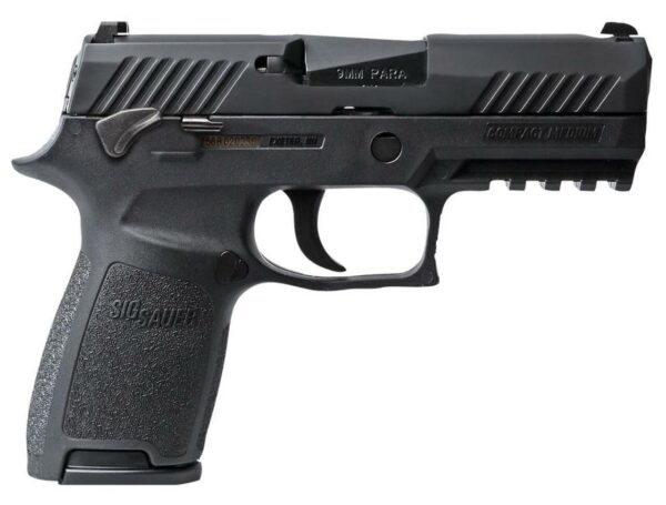 Sig P320 Compact 9MM 3.9" Barrel Siglite MOD Poly Grip, Manual Safety (2) 15Rd Mags