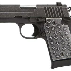Sig P938 Compact, 9MM, 3" Barrel, We The People Engraved Slide, Aluminum Grips, 50 Stars, 7Rd Mag
