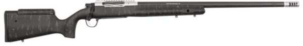 Christensen E.L.R. 300 Rem Ultra Mag, 26" SS Carbon Fiber Wrapped Barrel, Black/Grey Webbing, 3rd