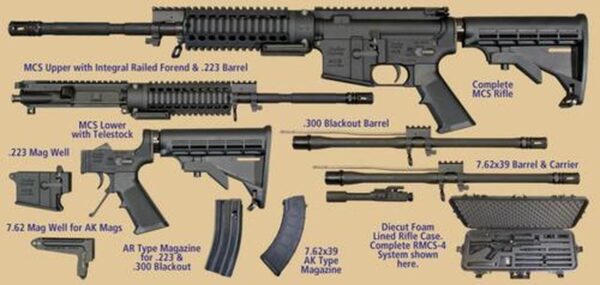 WINDHAM WEAPONRY MULTI-CALIBER RIFLE SYSTEM Kit: 5.56, 300BO & 7.62x39, Case