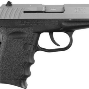 SCCY CPX-2 Two Tone 9mm Natural Satin Stainless Steel Slide, Black Frame, 10 Round