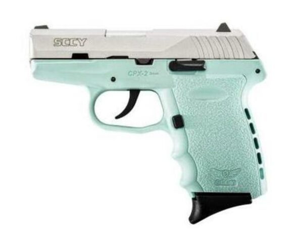 SCCY CPX-2 9mm, 3.1" Barrel, Robin Egg Blue Frame, SS Slide 10rd Mag