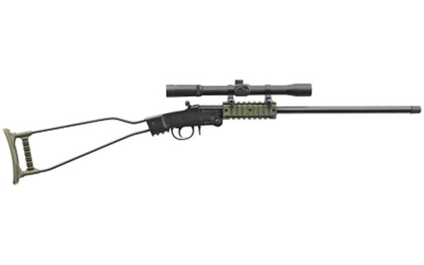 Chiappa Little Badger Rifle 22LR Black/OD Green, 16.5" Threaded Barrell, w/ 4X20 Scope