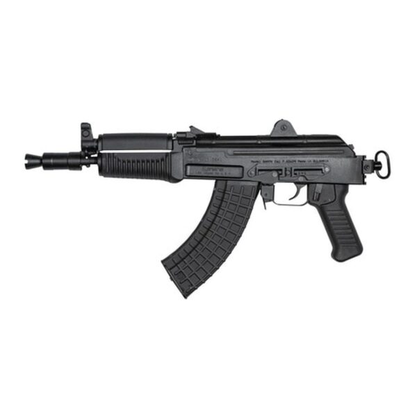 Arsenal SAM7K-04 Pistol, 762X39, 10.5", Steel, Black, Adjustable Sights, Picatinny Rail for Rear Attachments