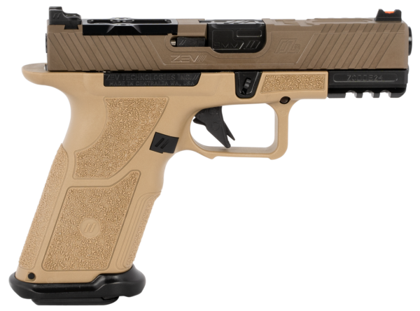 ZEV Technologies O.Z-9 Compact X 9mm, 4" Black Barrel, Steel Frame, Polymer X Grip, Flat Dark Earth, 17rd