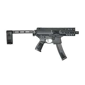 Sig MPX Copperhead 9mm, 4.5" Barrel, Aluminum Frame, Black, Pivoting Contour Brace, 20rd