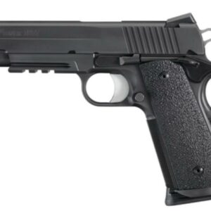SIG 1911 45 ACP 5IN TAC OPS BLK SAO Siglite Ergo XT Grip (4) 8RD Steel MAG Traditional Slide