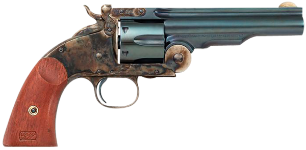 TAYLORS AND CO SCHOFIELD TOP BREAK WALNUT .44-40 7" BARREL 6-ROUNDS WITH COLOR CASE HARDENED STEEL