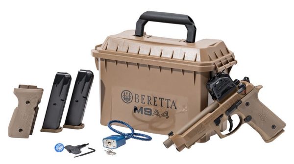 BERETTA M9A4 FLAT DARK EARTH 9MM 5.2" BARREL 15-ROUNDS OPTIC BUNDLE