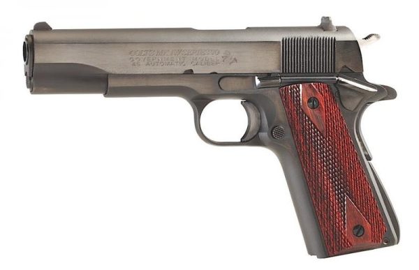 COLT FIREARMS SERIES 70 GOVERNMENT BLUED .45 ACP 5" BARREL 7-ROUNDS ROSEWOOD GRIPS