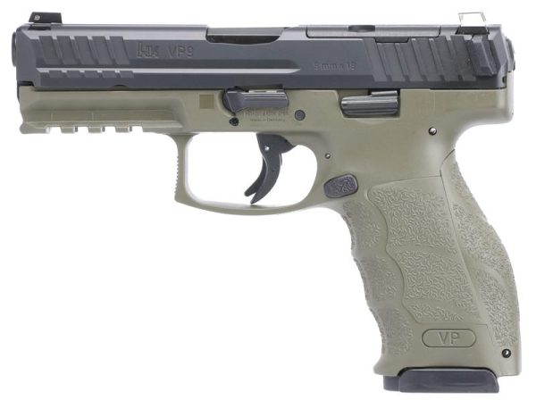 HECKLER AND KOCH VP9-B OR OD GREEN 9MM 4.1" BARREL 17-ROUNDS