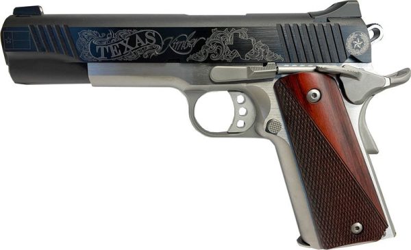 KIMBER CUSTOM II TWO TONE BLACK/ STAINLESS 45ACP 5 INCH 7 RD "TEXAS" GRABAGUN EXCLUSIVE