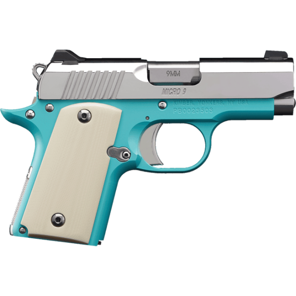 KIMBER MICRO 9 BEL AIR BLUE / STAINLESS 9MM 3.15" BARREL 6-ROUNDS NIGHT SIGHTS