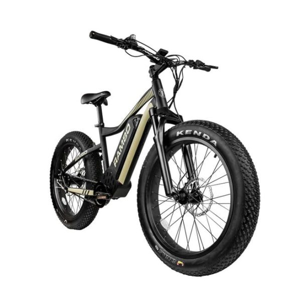 RAMBO BIKES RYDER ELECTRIC BIKE BLACK/TAN 24"X4" TIRES