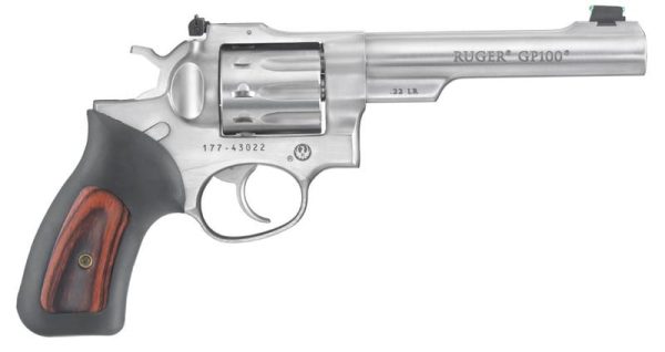 RUGER GP100 DOUBLE-ACTION REVOLVER STAINLESS .22LR 5.5" BARREL 10-ROUNDS