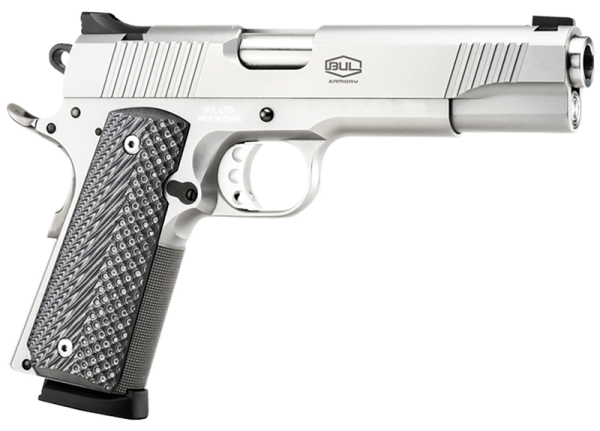 BUL ARMORY GOVERNMENT STAINLESS .45 ACP 5" BARREL 8-ROUNDS NOVAK STYLE SIGHTS