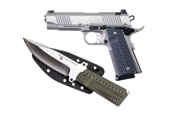 MAGNUM RESEARCH MR1911CSS STAINLESS .45 ACP 4.3" BARREL 8-ROUNDS W/ KINFE