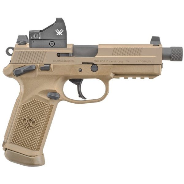 FN FNX TACTICAL FLAT DARK EARTH .45 ACP 5.3" BARREL 10-ROUNDS VORTEX VIPER SIGHT