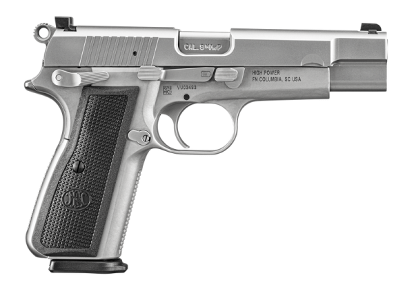 FN HIGH POWER STAINLESS 9MM 4.7" BARREL 10-ROUNDS INCLUDES 2 MAGAZINES