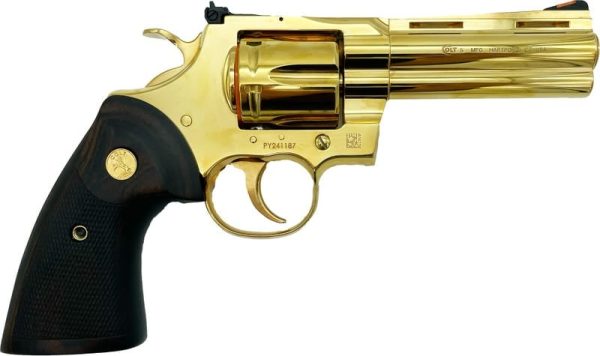 COLT FIREARMS PYTHON 24 CARAT GOLD .357 MAG / .38 SPL 4.25" 6-ROUND GRABAGUN EXCLUSIVE