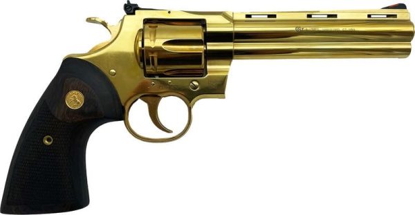 COLT FIREARMS PYTHON 24 CARAT GOLD .357 MAG / .38 SPL 6" 6-ROUND GRABAGUN EXCLUSIVE