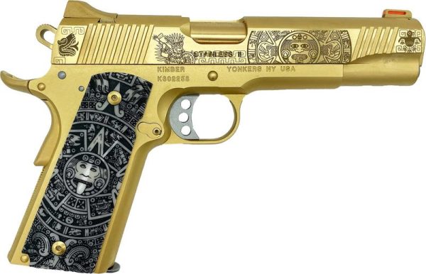 KIMBER STAINLESS II 24 CARAT GOLD "AZTEC" STYLE .45ACP 5" BARREL 7-ROUNDS EXCLUSIVE