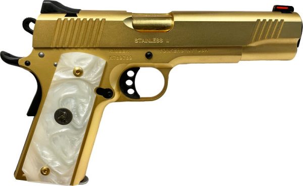 KIMBER STAINLESS II 24 CARAT GOLD GOLD / WHITE PEARL .45 ACP 5" BARREL 7-ROUNDS EXCLUSIVE