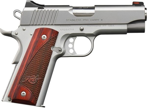 KIMBER PRO CARRY II STAINLESS .45 ACP 4" BARREL 7-ROUNDS FIXED SIGHTS