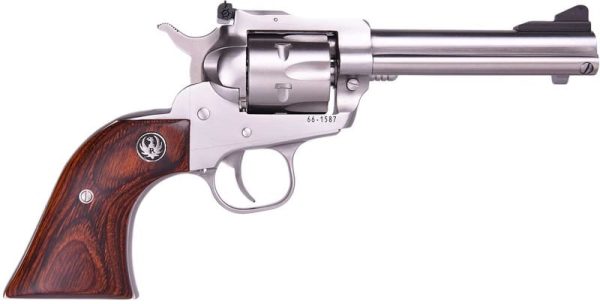 RUGER SINGLE SIX CONVERTIBLE STAINLESS / WOOD .22 LR / .22 MAG 4.625-INCH 6RDS