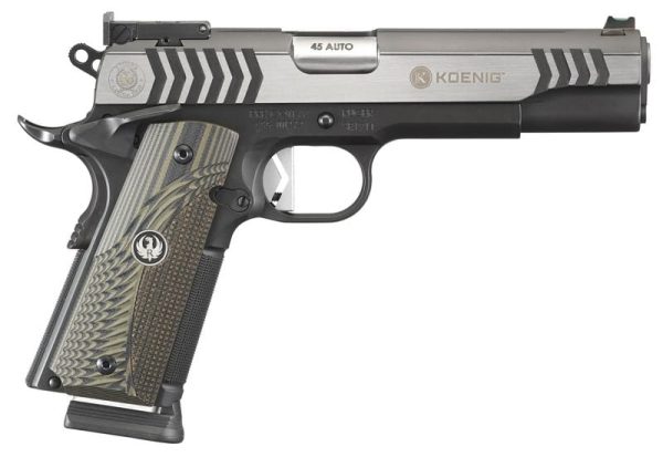 RUGER SR1911 COMPETITION STAINLESS / BLACK .45 ACP 5" BARREL 8-ROUNDS