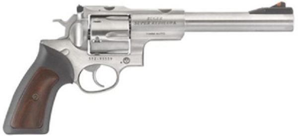 RUGER SUPER REDHAWK STAINLESS 10MM 7.5" BARREL 6-ROUNDS HARDWOOD INSERT GRIPS