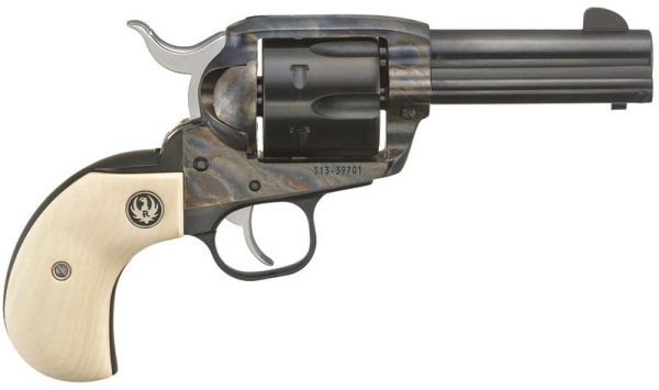 RUGER VAQUERO COLOR CASE HARDENED .357 MAG 3.75" BARREL 6-ROUNDS IVORYLITE BIRDSHEAD GRIP