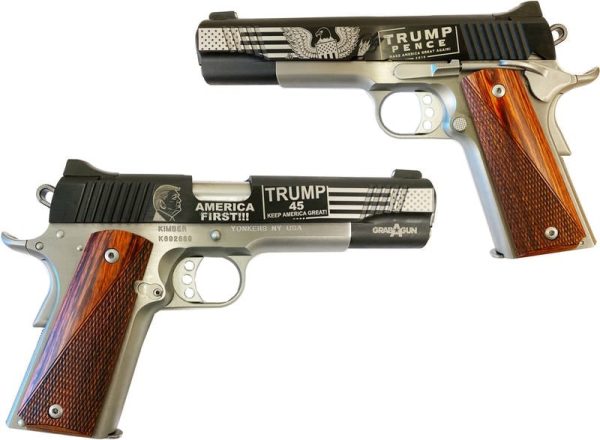 KIMBER CUSTOM II TWO TONE BLACK/ STAINLESS 45ACP 5" BARREL 7-ROUNDS TRUMP / PENCE GRABAGUN EXCLUSIVE